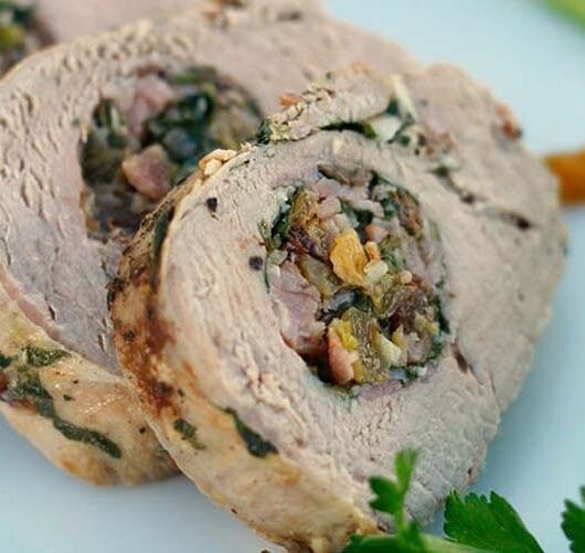 Longe de porc farcie