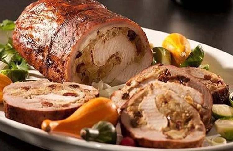 Longe de porc farcie