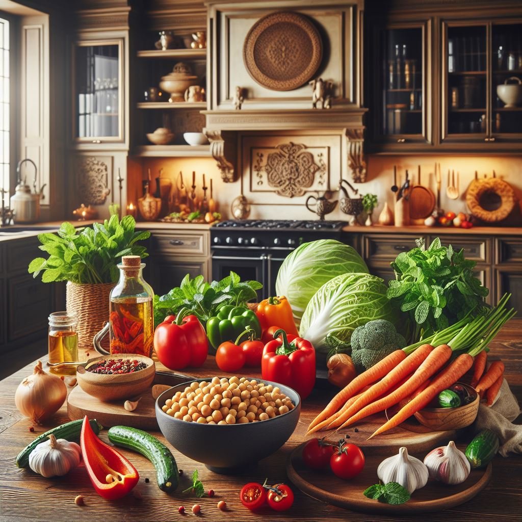 Des légumes sur une table