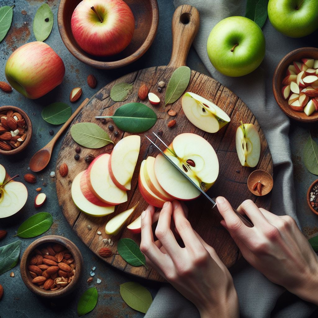 cortar manzana
