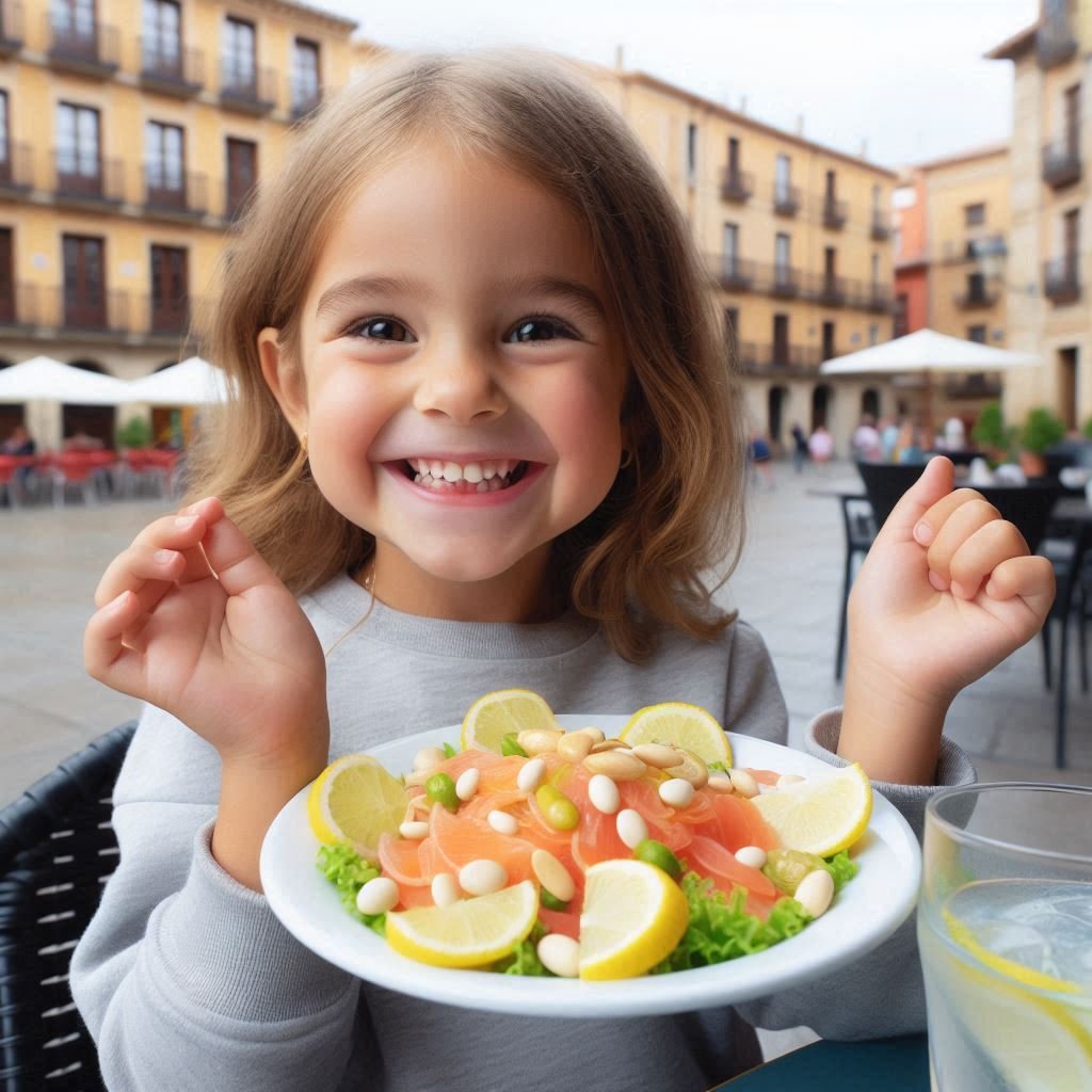 Happy Girl Eating Serrano Lemon