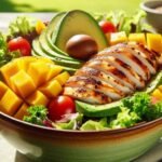 Ensalada de Pollo con Aguacate y Mango