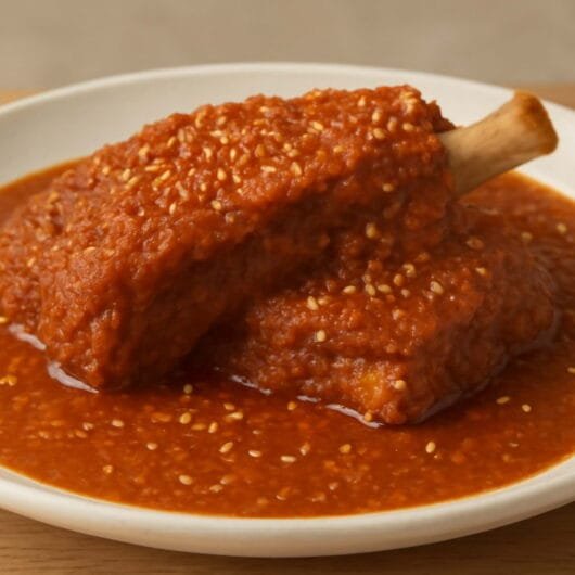 Receta de Costillas en Mole Rojo