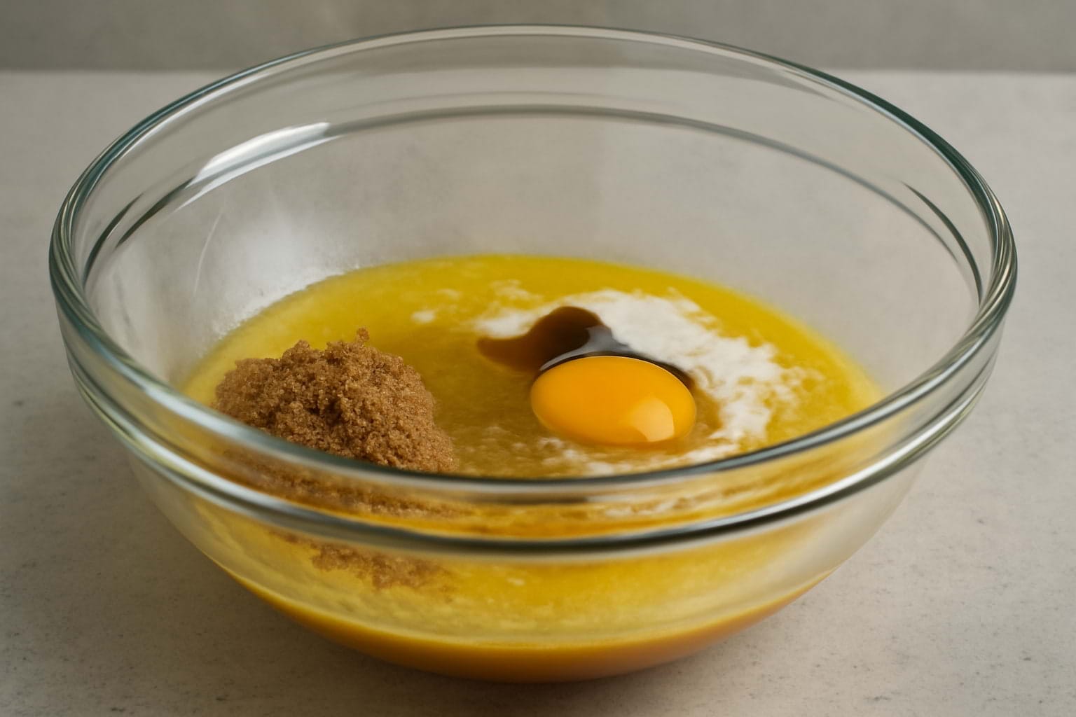 mezcla de chocolate huevo y aceite